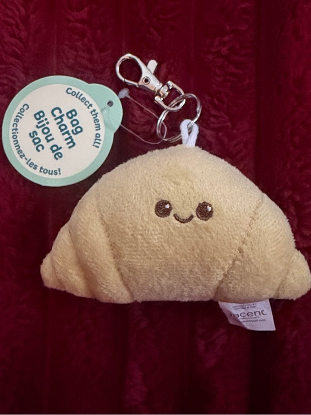 Collection Plush Croissant Keychain - Beige
